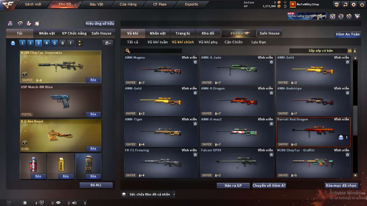 shop acc cf uy tin gia re
